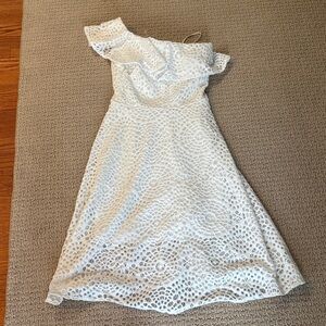 Lilly Pulitzer White Lace One-Shoulder Dress